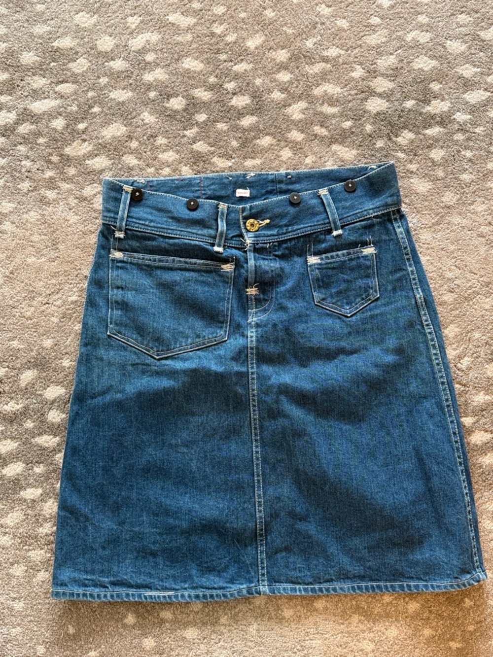 Vintage RED Label Levi Blue Denim A-Line Naomi Skirt -